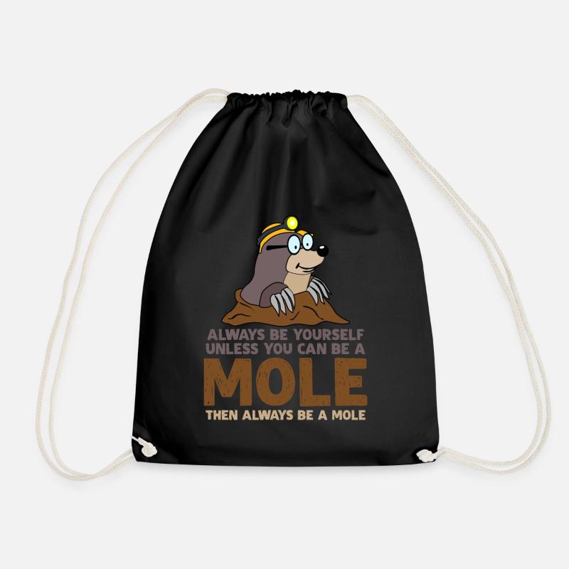 Mole Always be yourself Moles - Drawstring Bag - black