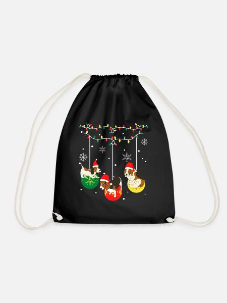 Beagle Weihnachten - Turnbeutel - Schwarz