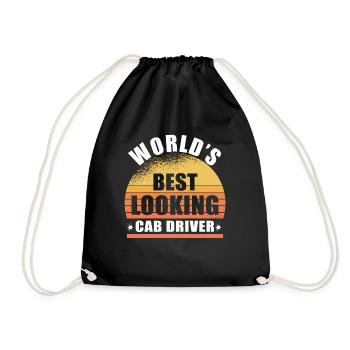 Worlds best looking cab driver taxi driver - Drawstring Bag - black - Front