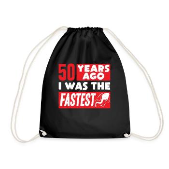 50th birthday, 50 years 50 years - Drawstring Bag - black - Front