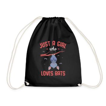 Bats, Bat - Drawstring Bag - black - Front