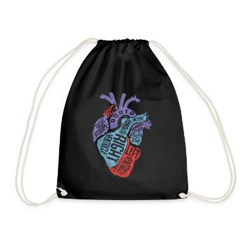 Spécialiste du cœur Anatomie Docteur - Sac de sport léger - noir - Devant