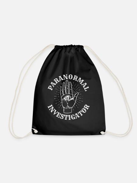 Paranormal investigator - Drawstring Bag - black