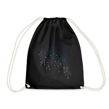 Nerd electric - Drawstring Bag - black - Front