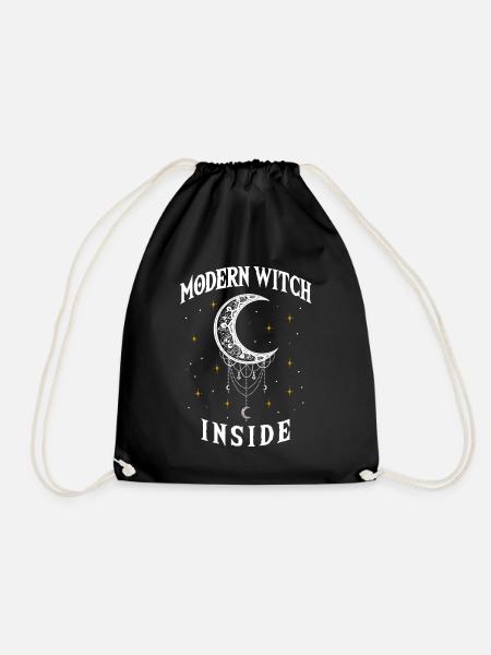Moderne Hexe Innen, Hexerei Wiccan - Turnbeutel - Schwarz
