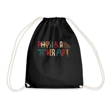 Physiotherapie - Turnbeutel - Schwarz - Vorne