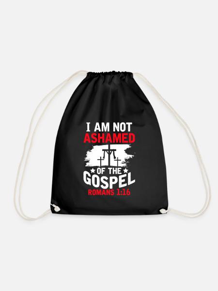 gospel bible - Drawstring Bag - black