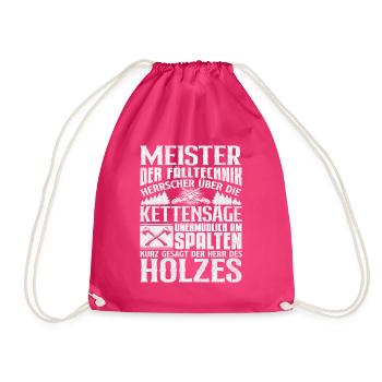 Meister der Holzfäller, Spalter des Holzes - Turnbeutel - Fuchsia - Vorne