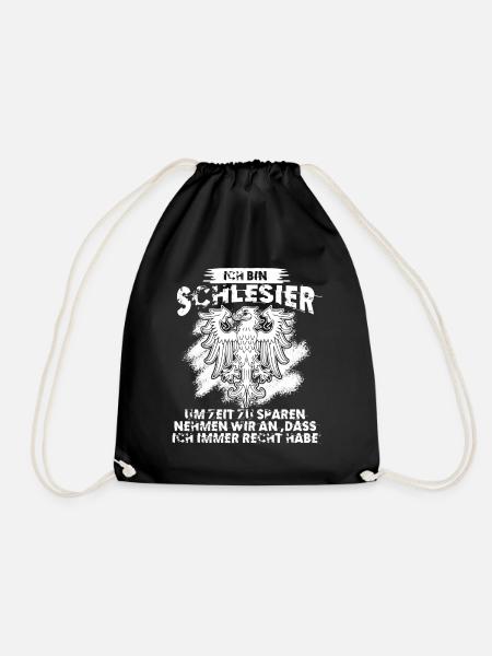 Schlesien Oberschlesien Wappen Schlesier - Turnbeutel - Schwarz