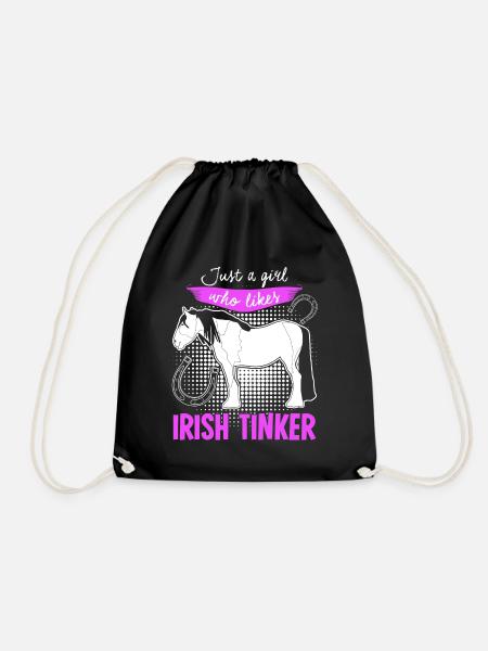 Irish Tinker Pferd Reiterin Pferde - Turnbeutel - Schwarz