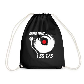 Vinyl Draws Audiophile Music - Drawstring Bag - black - Front