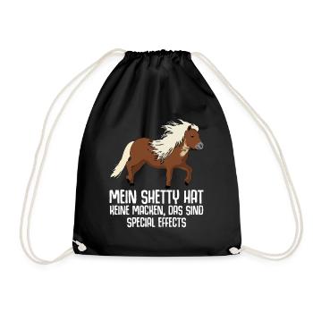 Shetty Shetland Pony Witz Shetlandpony - Turnbeutel - Schwarz - Vorne