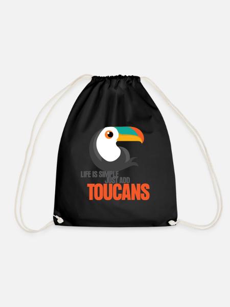 Tukan Toucans niedliche Tukane - Turnbeutel - Schwarz