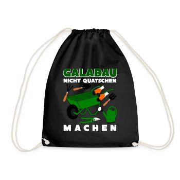 Galabau Gartenbau Werkzeug Galabauer - Turnbeutel - Schwarz - Vorne