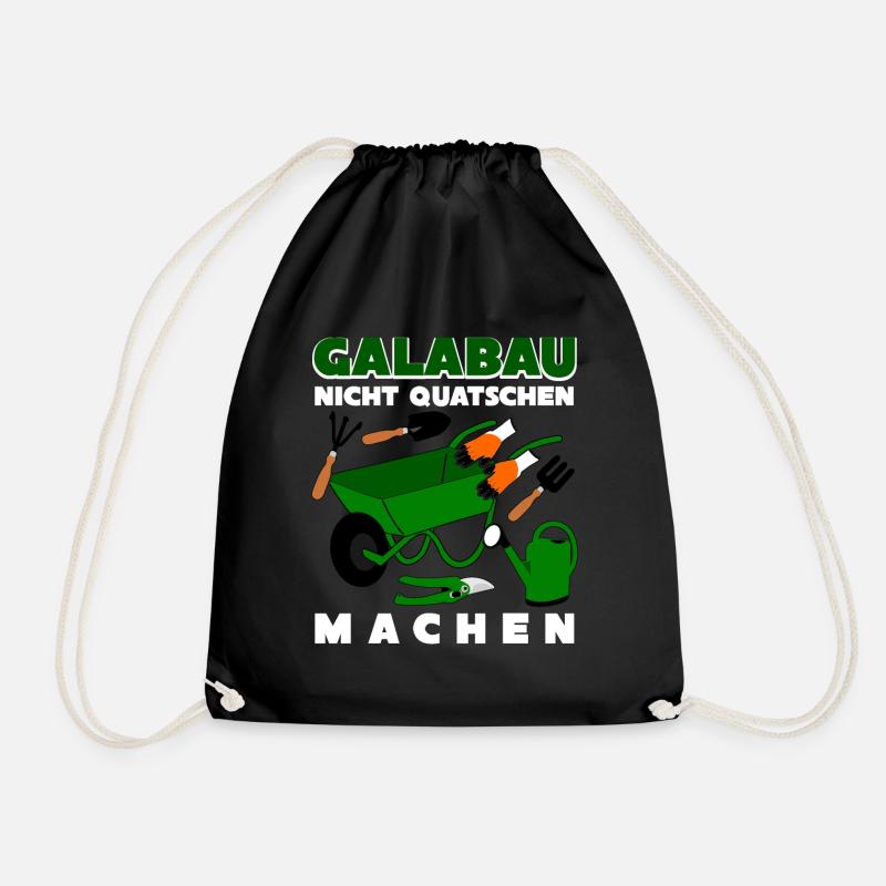 Galabau Gartenbau Werkzeug Galabauer - Turnbeutel - Schwarz