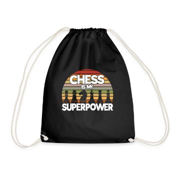 Chess Player Gift Chess Club Chess - Drawstring Bag - black - Front