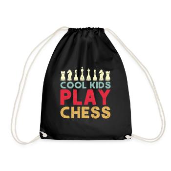 Chess Player Gift Chess Club Chess - Drawstring Bag - black - Front