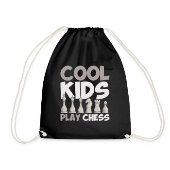 Chess Player Gift Chess Club Chess - Drawstring Bag - black - Front