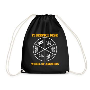 It Service Desk Roue des réponses - Sac de sport léger - noir - Devant