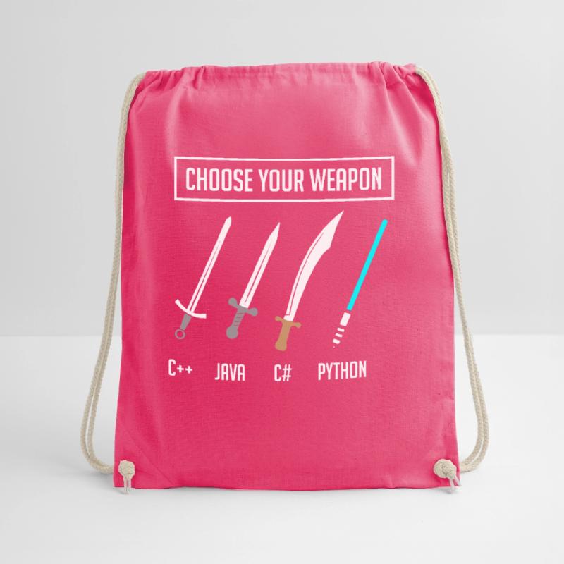Python programming, programmer Python code Drawstring Bag