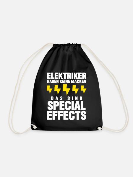 Elektriker Strom Witz Elektromeister - Turnbeutel - Schwarz