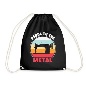 Retro Sewing Machine Lover For Sew Lovers - Drawstring Bag - black - Front
