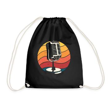 Microphone, Comedian, Stand-Up Comedy - Drawstring Bag - black - Front
