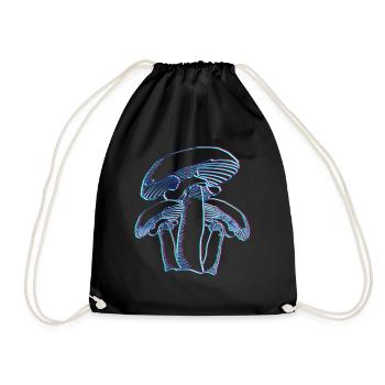 Mushroom pickers abstract mushrooms Mushroom picker - Drawstring Bag - black - Front