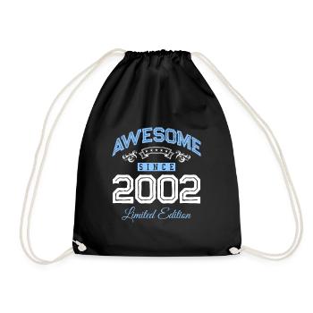 2002 awesome since - Turnbeutel - Schwarz - Vorne