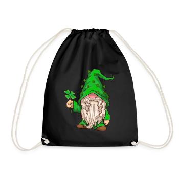 Le nain tient la feuille de trèfle - Saint-Patrick - Sac de sport léger - noir - Devant