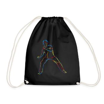 Capoeira arts martiaux brésiliens - Sac de sport léger - noir - Devant