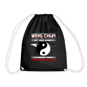 Wing Chun Kung Fu Sport Ving Tsun - Turnbeutel - Schwarz - Vorne