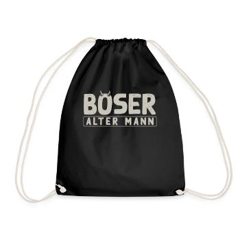 Mauvais vieil homme, - Sac de sport léger - noir - Devant