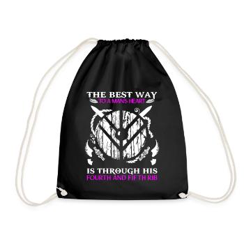 Viking Shieldmaids, Vikings, Shield Maiden - Drawstring Bag - black - Front