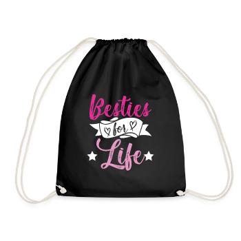 best friends - Drawstring Bag - black - Front