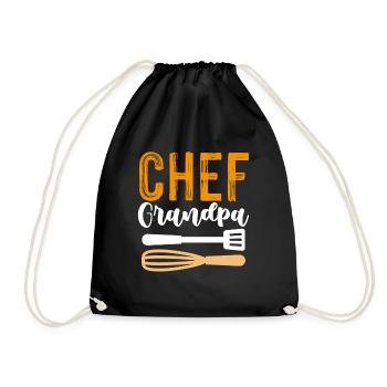chef chef grand-père - Sac de sport léger - noir - Devant