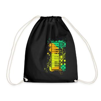 Synthesizer Synth Synthesizers - Drawstring Bag - black - Front