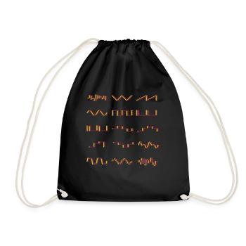 Synthesizer Synth Retro Synthesizers - Drawstring Bag - black - Front