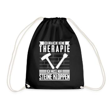 Steinmetz Therapie Steinmetze Bildhauer - Turnbeutel - Schwarz - Vorne