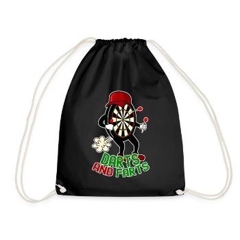 Darts and Farts Darts Players Darts - Drawstring Bag - black - Front