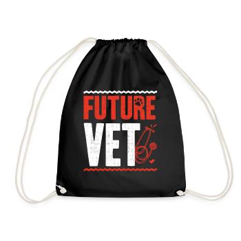 Future veterinarian, veterinarian - Drawstring Bag - black - Front
