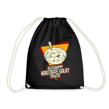Blutgruppe Kartoffelsalat Potato Salad - Turnbeutel - Schwarz - Vorne