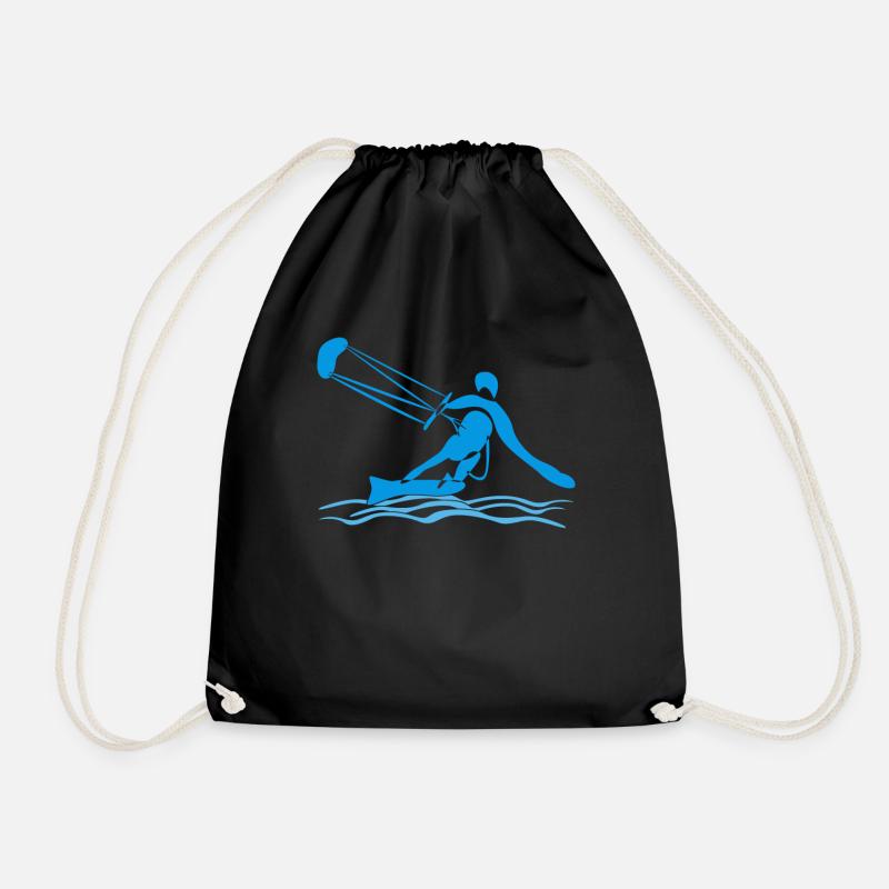 Kiteboarding Kitesurfen Kitesurfer - Turnbeutel - Schwarz