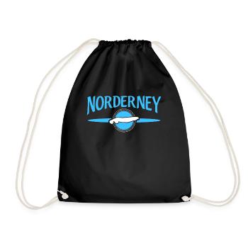 Norderney North Sea Island North Sea - Drawstring Bag - black - Front