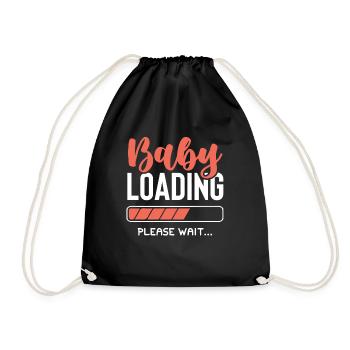 baby loading - Drawstring Bag - black - Front