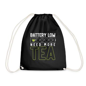 Tea lovers, tea, tea drinkers - Drawstring Bag - black - Front