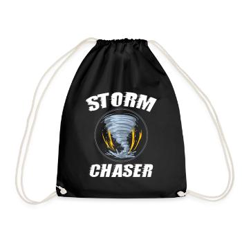 Sturm-Chaser, Twister Wind, - Turnbeutel - Schwarz - Vorne