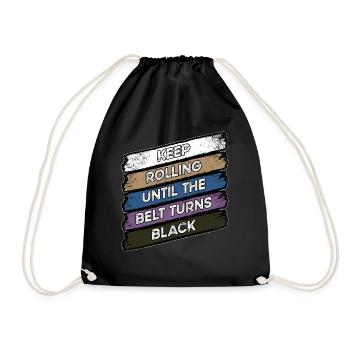 BJJ Black Belt - Drawstring Bag - black - Front