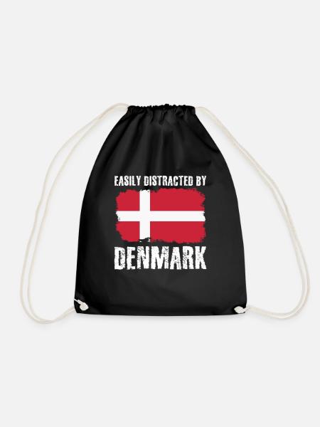 Dänemark Flagge Danish Denmark - Turnbeutel - Schwarz
