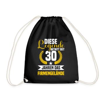 Legende 30 Jahre Firmengelände Firmenjubiläum - Turnbeutel - Schwarz - Vorne